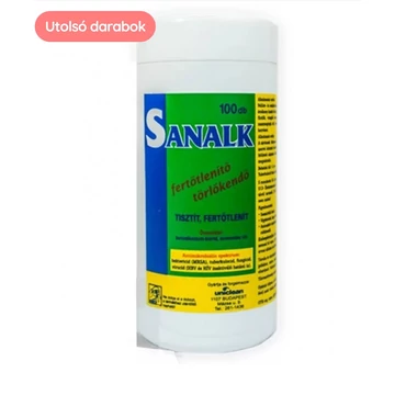 Sanalk fertőtlenítő kendő AKCIÓS -30%