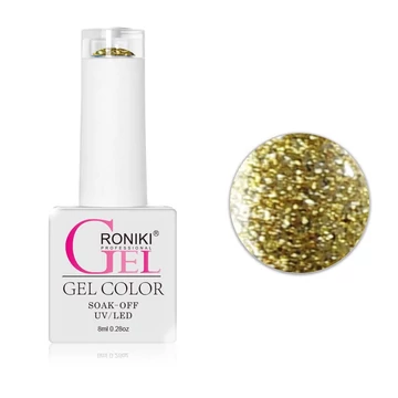 Roniki Diamond-H széria TPO free - 01 arany csillámos gél lakk