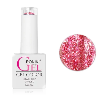 Roniki Platinum diamond széria TPO free - 01 csillámos pink gél lakk