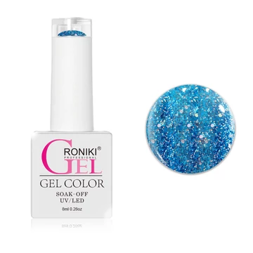 Roniki SF széria TPO free - 11 glitteres tengerkék gél lakk