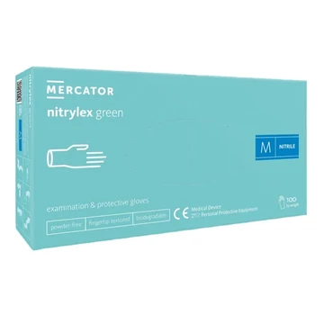 nitrylex® green lebomló nitril kesztyű - 100 db - válassz méretet!