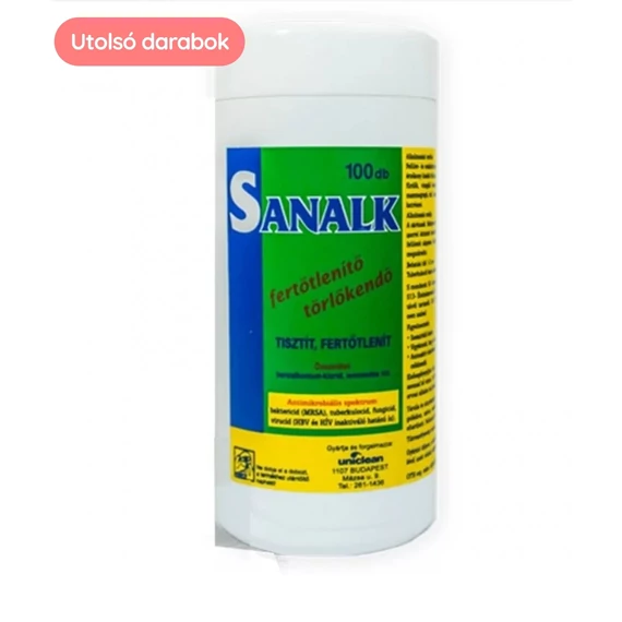 Sanalk fertőtlenítő kendő AKCIÓS -30%