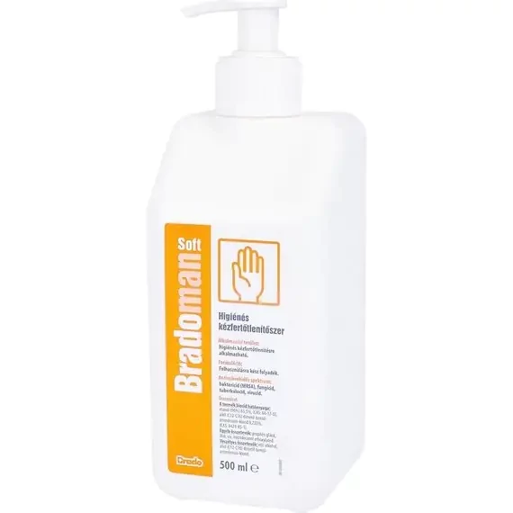 Bradoman soft higiénés kézfertőtlenítő szer 500 ml pumpás