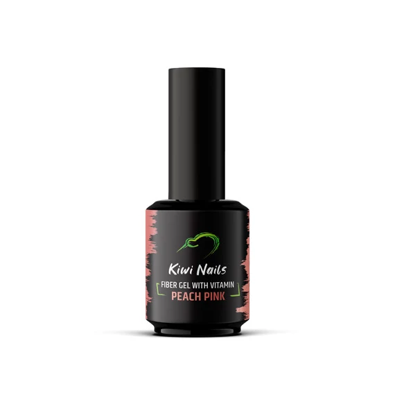 FIBER GEL WITH VITAMIN PEACH PINK- erősített géllakk alap