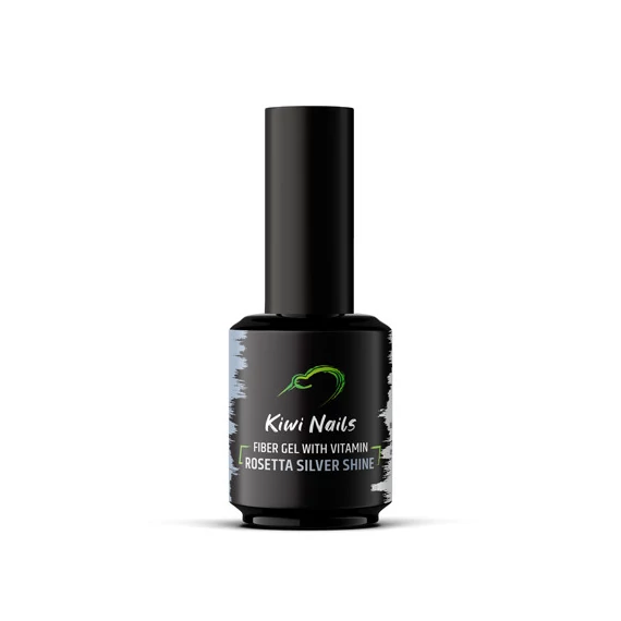 FIBER GEL WITH VITAMIN ROSETTA SILVER SHINE- erősített géllakk alap