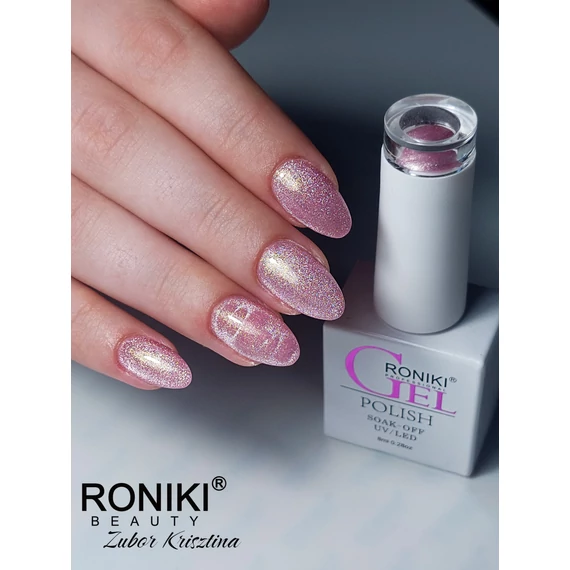 Roniki Mermaid cat eye gél lakk 10 - mágnesezhető
