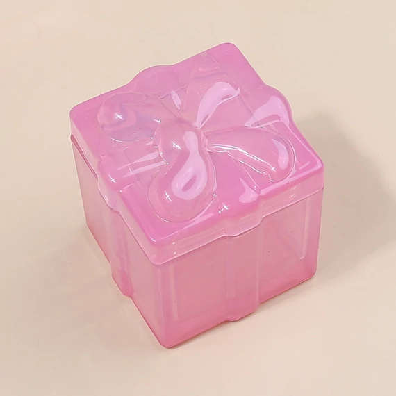 Roniki üveg folyadéktartó tetővel - pink