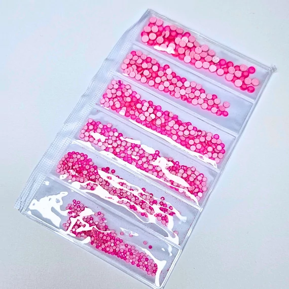 Roniki fluoreszkáló neon pink strasszkő - SS4-SS20 méretben 