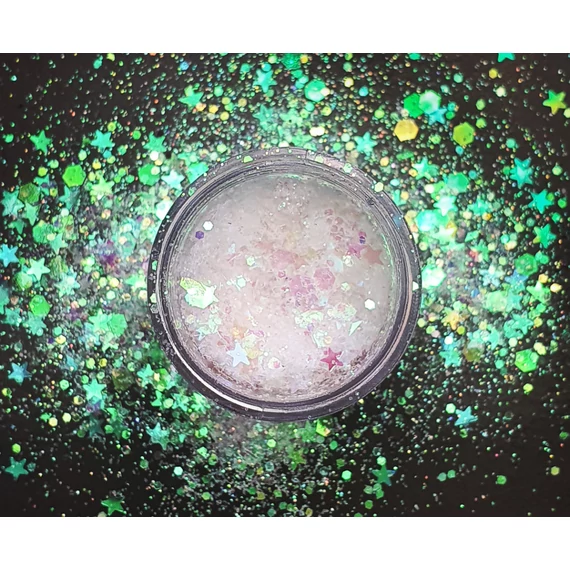 Irrizáló  glitter - fehér #2