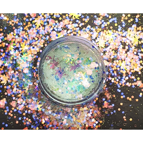 Irrizáló  glitter - fehér #5