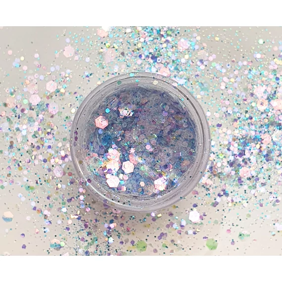 Irrizáló  glitter - kék #3
