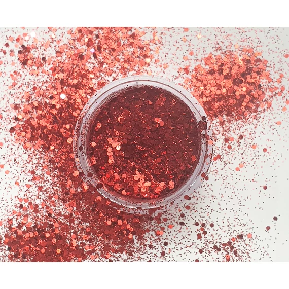 Irrizáló  glitter - piros #2