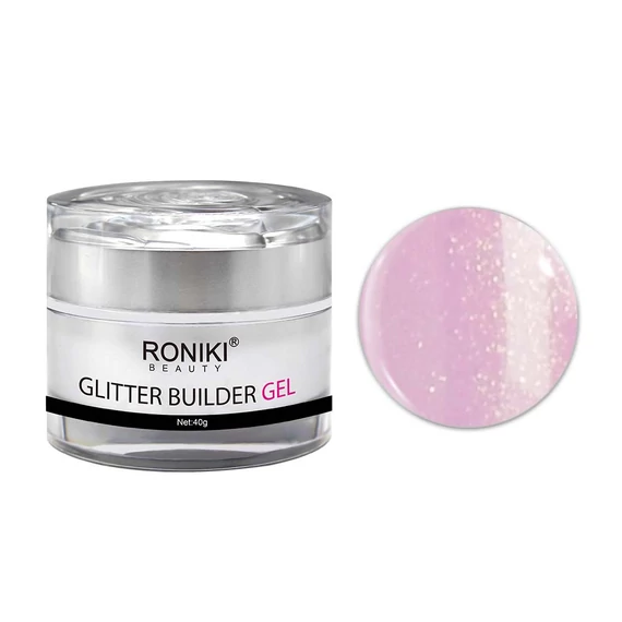 Roniki TPO free glitter builder gél - 02 - 40g