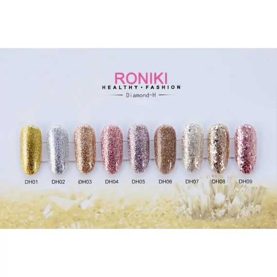 Roniki Diamond-H széria TPO free - 05 lila csillámos gél lakk