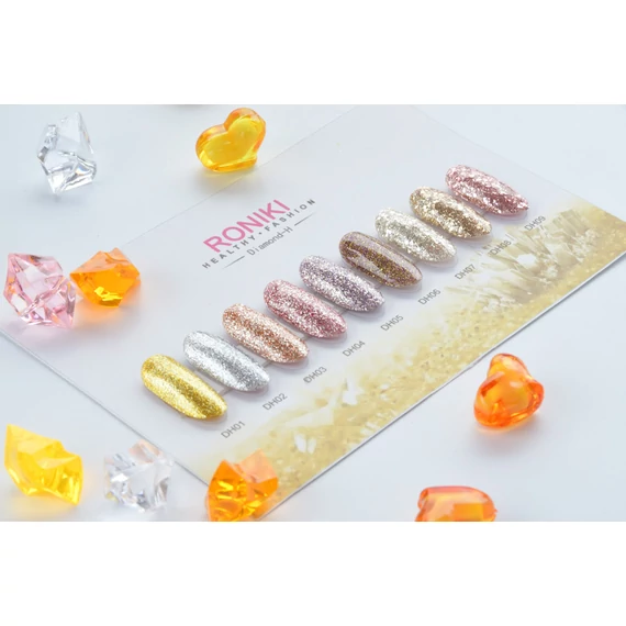 Roniki Diamond-H széria TPO free - 08 pezsgő glitteres gél lakk