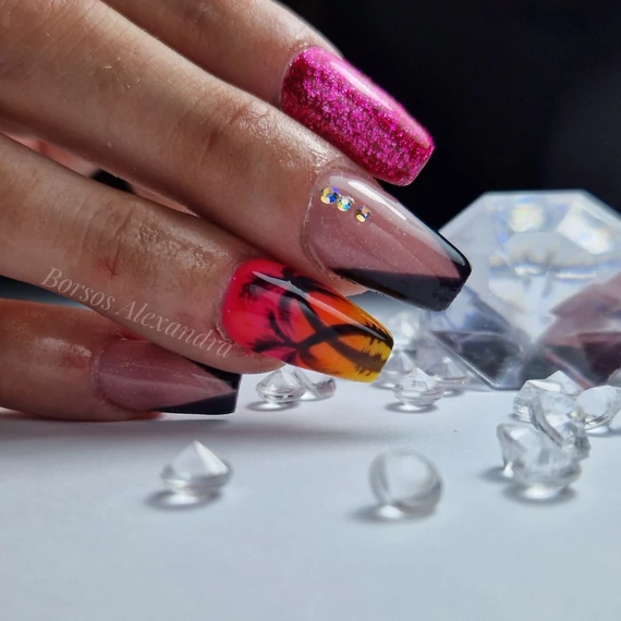Roniki Platinum diamond széria TPO free - 01 csillámos pink gél lakk