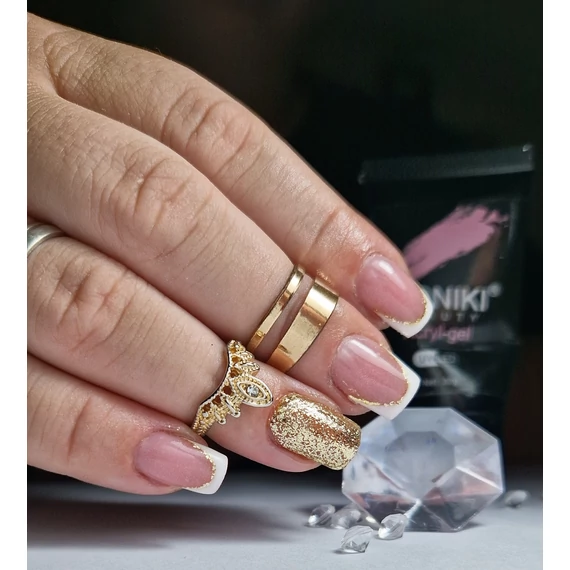 Roniki Platinum diamond széria TPO free - 03 csillámos arany gél lakk