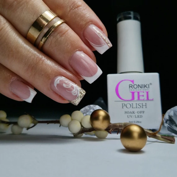 Roniki Platinum diamond széria hema free - 05 csillámos pezsgő gél lakk