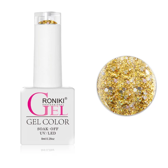 Roniki SF széria TPO free - 04 glitteres arany gél lakk