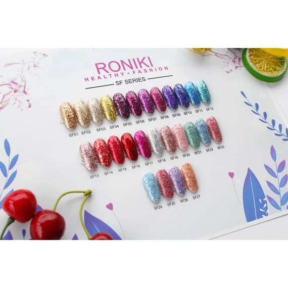 Roniki SF széria - 08 glitteres magenta gél lakk