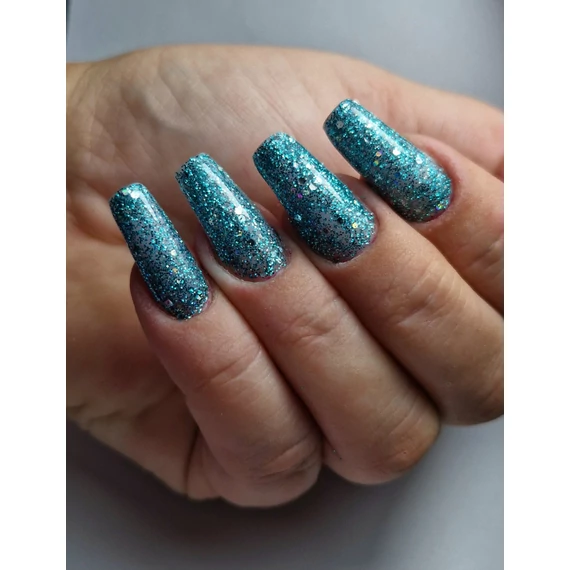 Roniki SF széria TPO free - 12 glitteres tengerzöld gél lakk