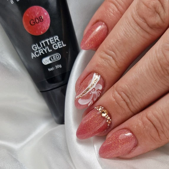 Roniki TPO free glitter poly gel - 08 - 30g