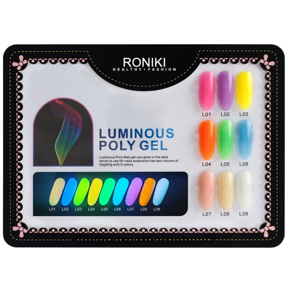 Roniki TPO free sötétben világító poly gel - 09 - 30g