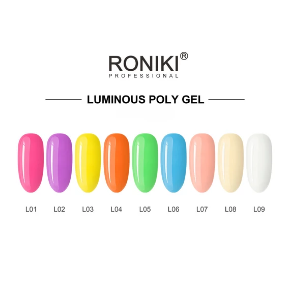 Roniki TPO free sötétben világító poly gel - 09 - 30g