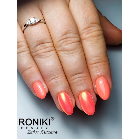 Roniki Glow in the dark széria - 01 sötétben világító neon narancs gél lakk
