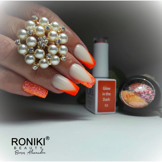 Roniki Glow in the dark széria TPO free - 12 sötétben világító neon narancs gél lakk