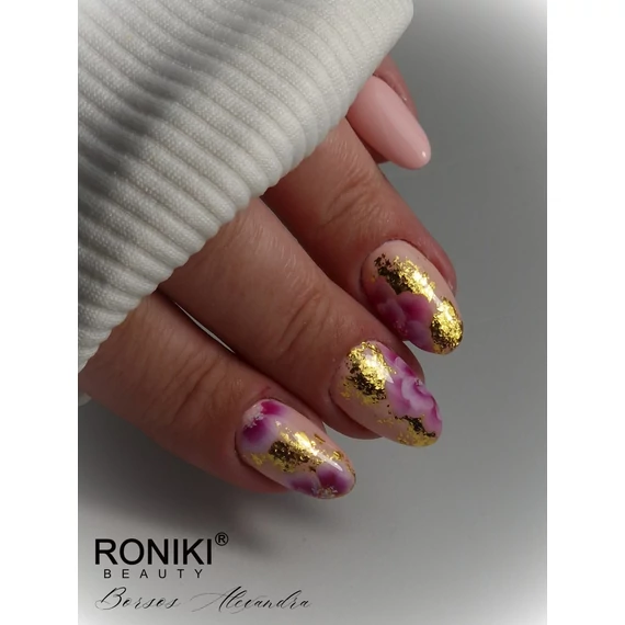 Roniki Macaron széria - 01 púderrózsaszín gél lakk