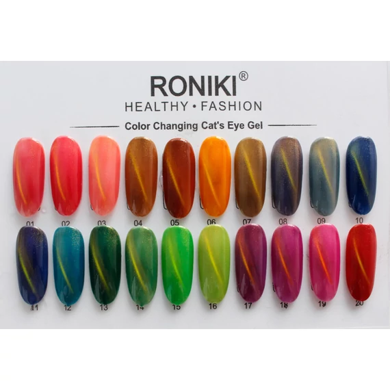 Roniki színváltó chameleon cat eye gél lakk 11 - mágnesezhető