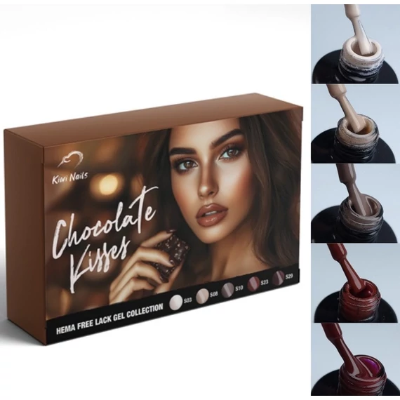 LackGel Kit Chocolate Kisses 4 ml – gél lakk szett