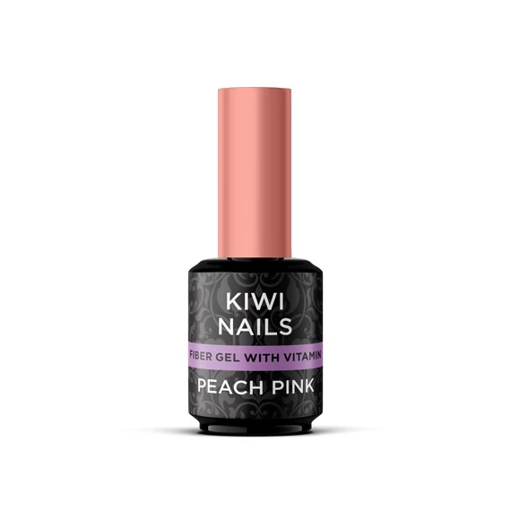 FIBER GEL WITH VITAMIN PEACH PINK- erősített géllakk alap