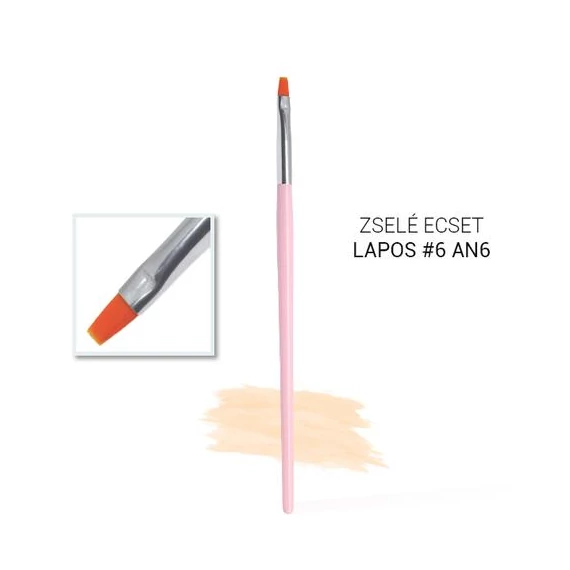 #6-os lapos zselé ecset AN6
