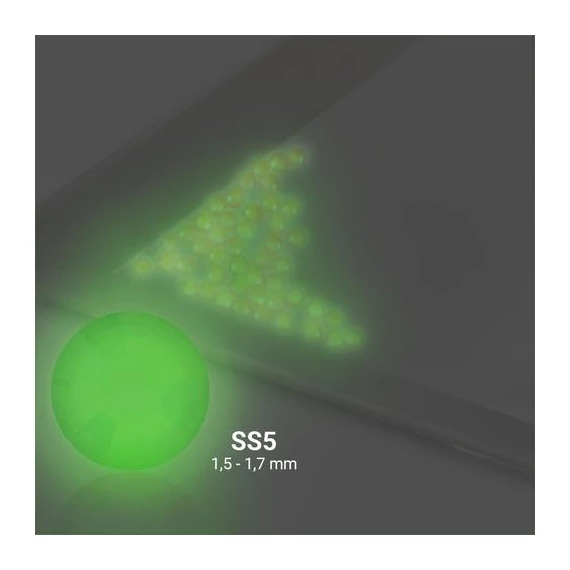 Strasszkő SS5 LU05 Pink - Glow in the dark - 50db