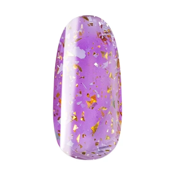 Classic F574 gél lakk - üveghatású flakes lila